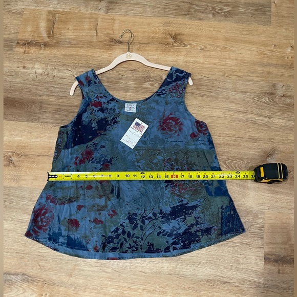 NWT CMC Color Me Cotton Sleeveless Floral Blouse Size XL - Picture 8 of 9